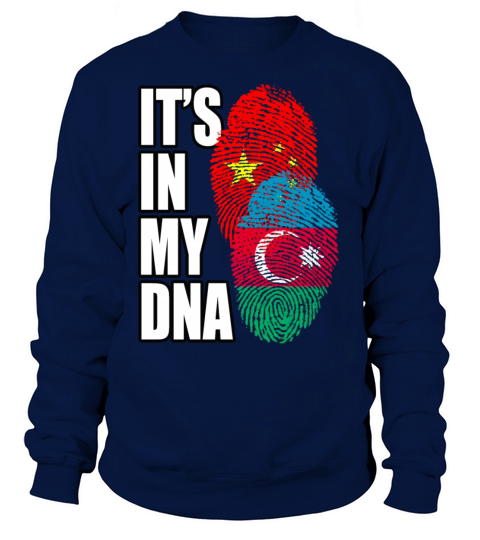 Azerbaijani And Chinese Mix Heritage DNA Flag Sweatshirt Unisex
