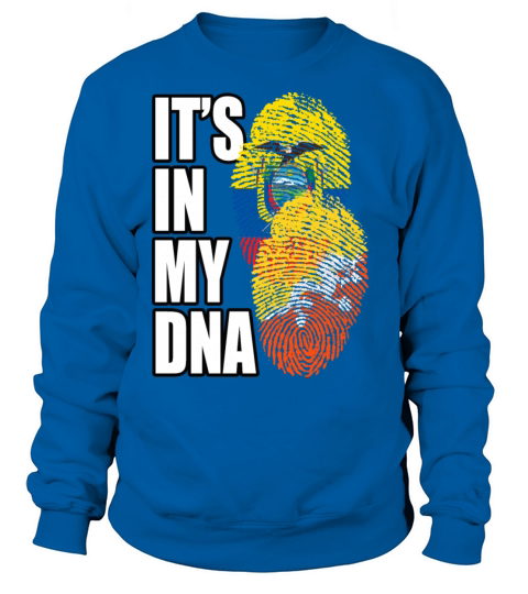 Bhutanese And Dominican Mix Heritage DNA Flag Sweatshirt Unisex
