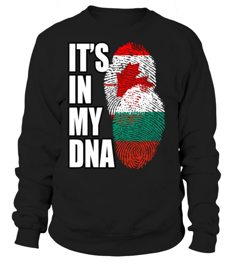 Bulgarian And Canadian Mix Heritage DNA Flag Sweatshirt Unisex