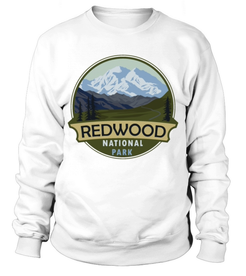 Cool Vintage Retro Redwood National Park Mountain Sweatshirt Unisex