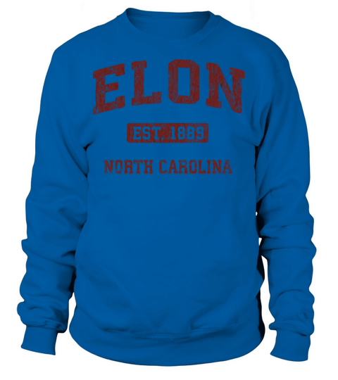Elon North Carolina Nc Vintage Athletic Sports Des Sweatshirt Unisex