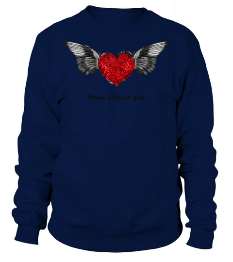 heart with wings and love quote Sweatshirt Unisex