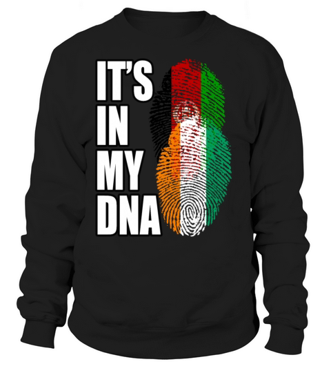 Ivorian And Afghanistan Mix Heritage DNA Flag Sweatshirt Unisex