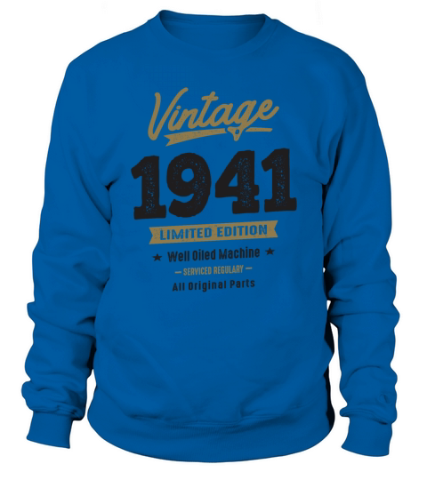 Vintage 1941 81st Birthday Sweatshirt Unisex