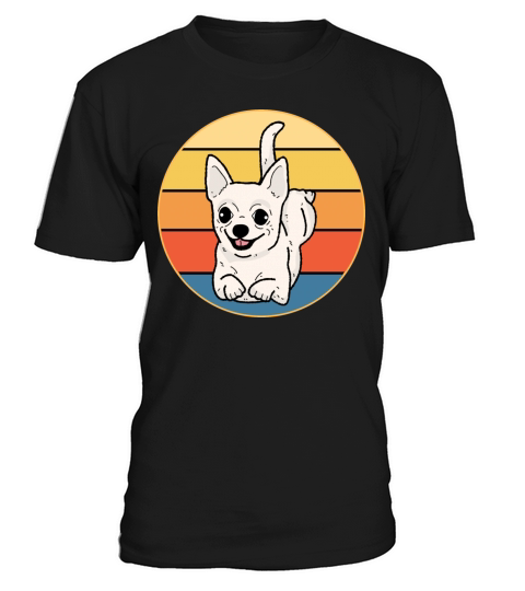 Cute Chihuahua Dog Breed Vintage Retro Sunset T-Shirt Unisex