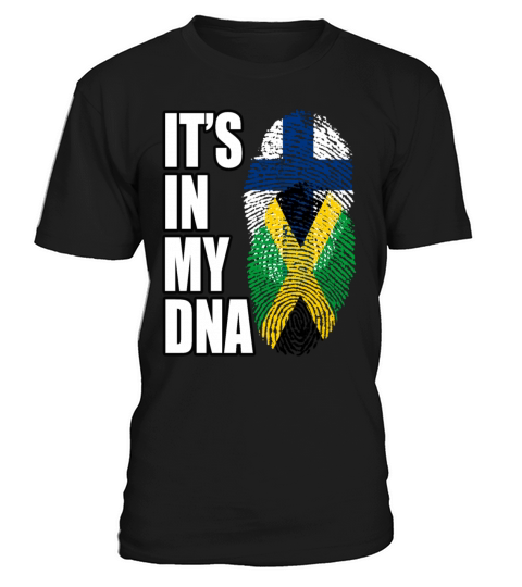 Finland And Jamaican Mix Heritage DNA Flag T-Shirt Unisex