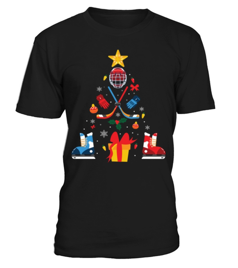 Ice Hockey Christmas Tree T-Shirt Unisex