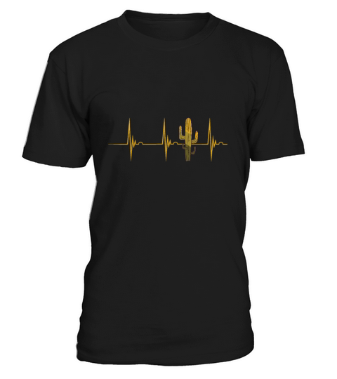 Saguaro Cactus Heartbeat EKG Pulse Succulent Cacti T-Shirt Unisex