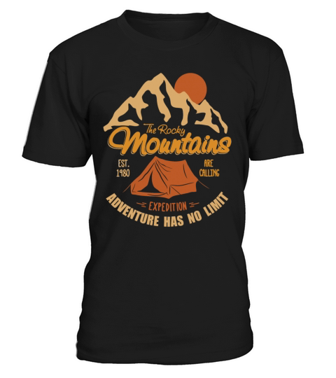 Vintage Retro Rocky Mountains Hiking Camping Gift T-Shirt Unisex