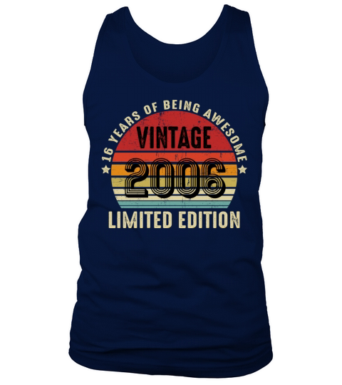 16 Year Old Bday Vintage 2006 16th Bday Tank Top Unisex