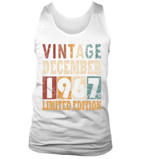 1967 December vintage birthday Tank Top Unisex