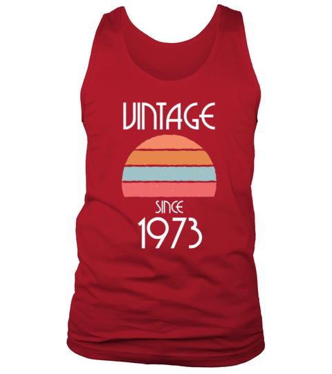 1973 Vintage born in Retro age Birthday gift idea Tank Top Unisex