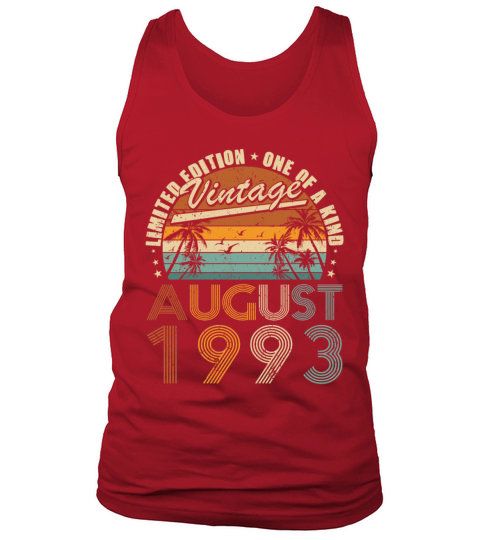 30th birthday vintage august 1993 one of a kind Tank Top Unisex