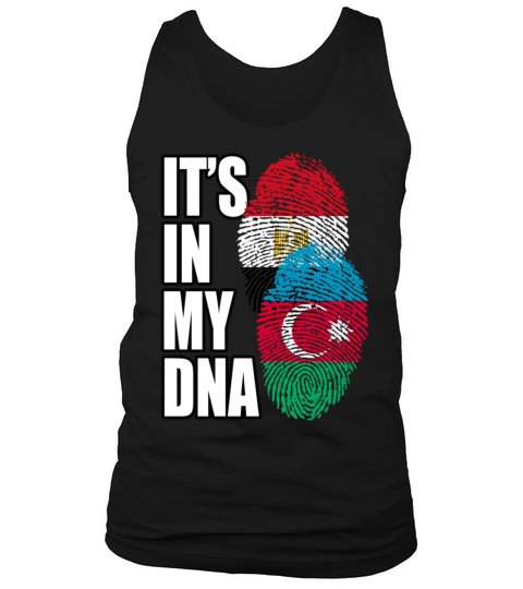 Azerbaijani And Egyptian Mix Heritage DNA Flag Tank Top Unisex