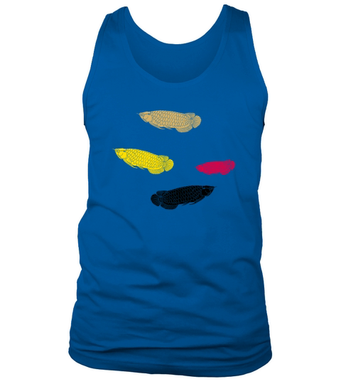 colorful asian arowana fish illustration Tank Top Unisex