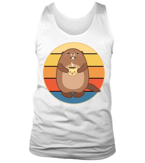 Cute Groundhog Retro Sunset Vintage Animal Lover Tank Top Unisex