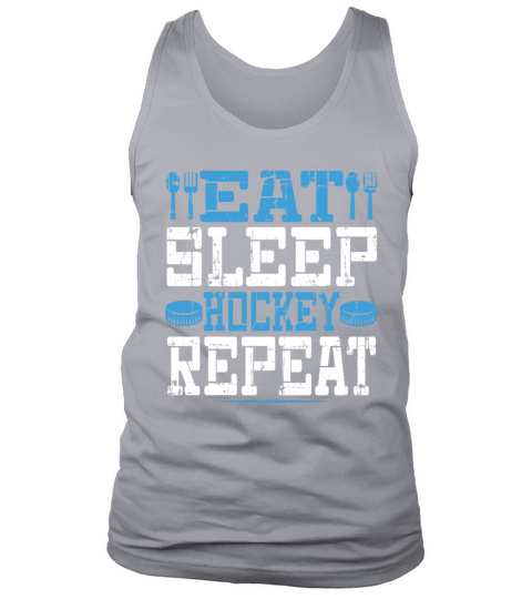 Eat Sleep Hockey Repeat funny retro Tank Top Unisex