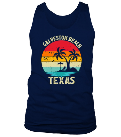 Family Vacation Vintage Retro Texas Galveston Beac Tank Top Unisex