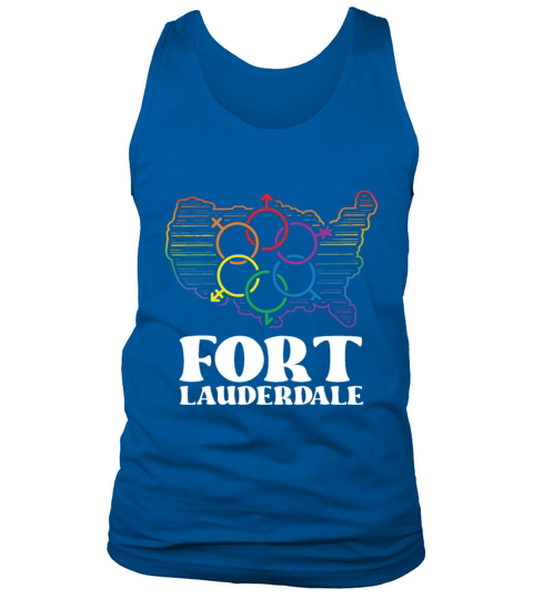 Fort Lauderdale Pride Flag Pride Month LGBTQ Flag Tank Top Unisex
