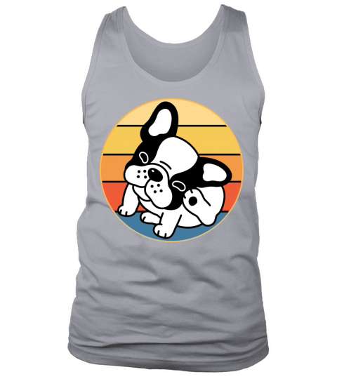 French Bulldog Dog Breed Vintage Retro Sunset Tank Top Unisex