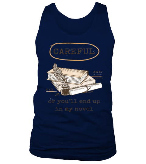 Funny Writer Quote Book Pile Art For Novelists Tank Top Unisex