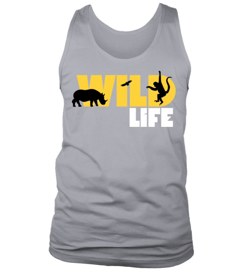 Minimalist Black and Yellow Wild Life T-Shirt Tank Top Unisex