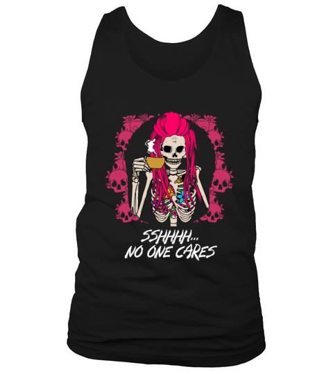No One Cares Sarcastic Quote Sarcasm Funny Introve Tank Top Unisex