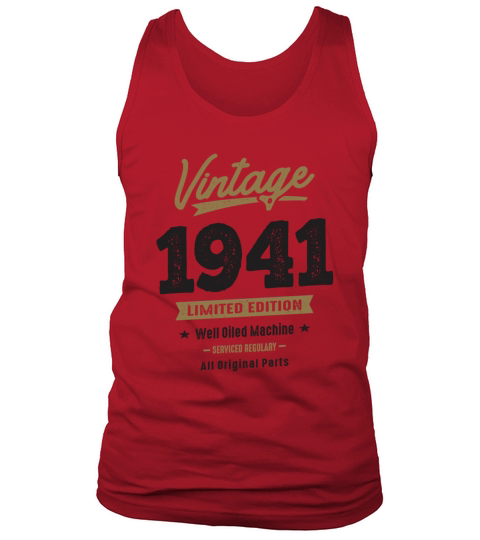 Vintage 1941 81st Birthday Tank Top Unisex