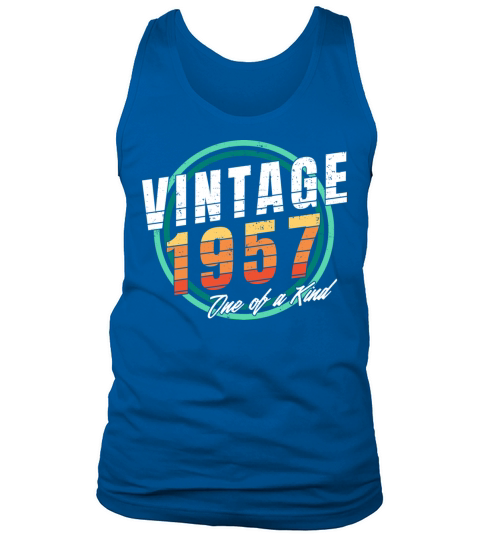 Vintage 1957 Shirt for Men Women 66 Year Old 66th Tank Top Unisex