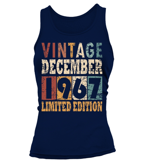 1967 December vintage birthday Tank top Woman