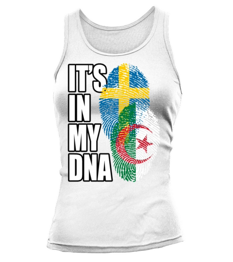 Algerian And Swedish Mix Heritage DNA Flag Tank top Woman