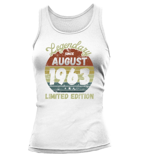 August 1963 - Vintage Birthday Present Tank top Woman