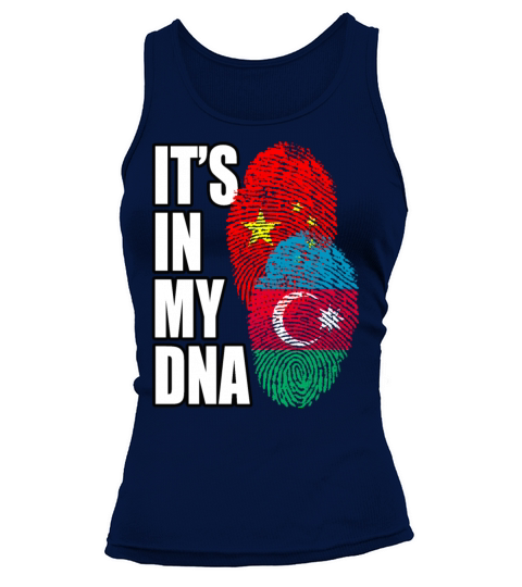 Azerbaijani And Chinese Mix Heritage DNA Flag Tank top Woman