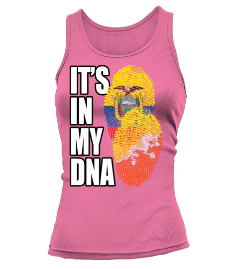 Bhutanese And Dominican Mix Heritage DNA Flag Tank top Woman