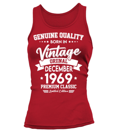 Born In December 1969 Original Vintage Tank top Woman