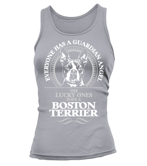 Boston Terrier Guardian Angel Dog quote Tank top Woman