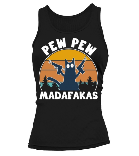 CAT PEW PEW VINTAGE Tank top Woman