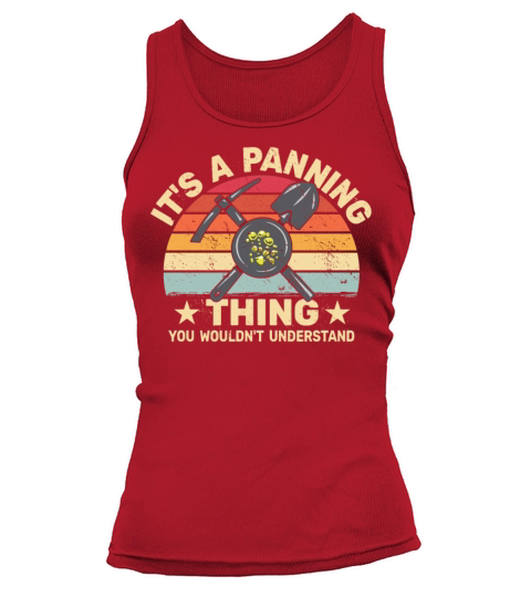 gold prospector retro panning panner Tank top Woman