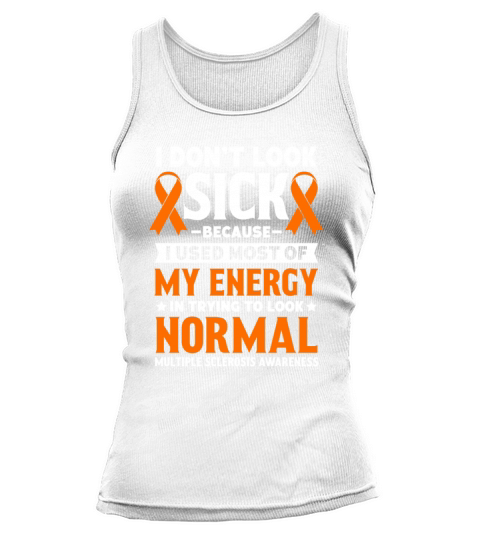 Multiple Sclerosis Awareness Orange Ribbon Look Tank top Woman