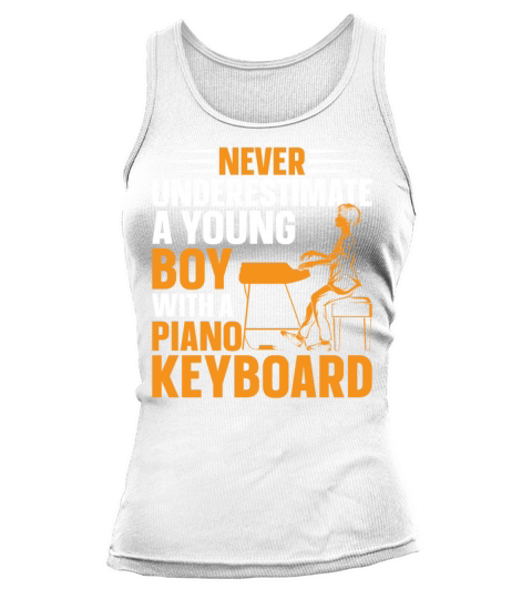 Piano Keyboard Pianist - A Young Boy With A Piano Tank top Woman