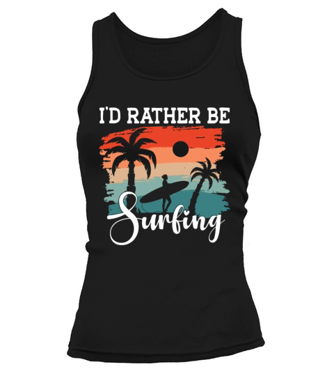Surfing Sport Beach Surfboard Ocean Sunshine Surf Tank top Woman