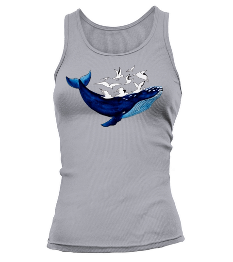 Whale and seagulls I Air and water Tank top Woman