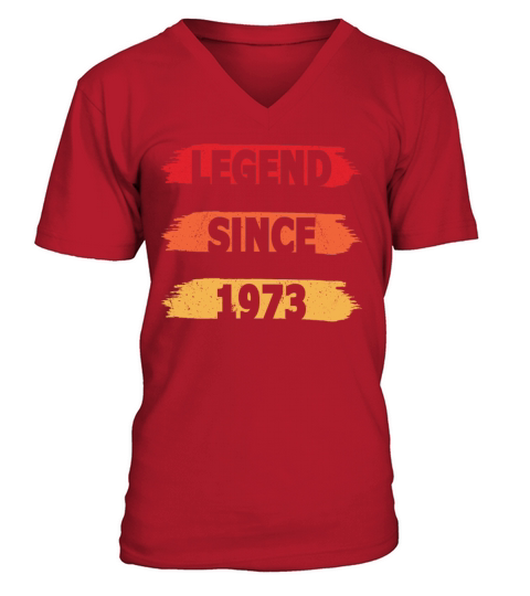 50th birthday vintage 1973 legend since 1973 V-Neck T-shirt