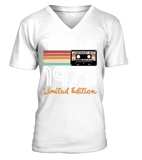50th birthday vintage 1973 original 1973 V-Neck T-shirt