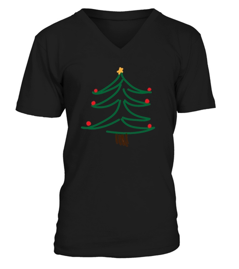 Christmas tree ornaments V-Neck T-shirt
