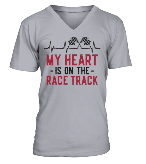 Drag Racing Race Car Girlfriend V-Neck T-shirt