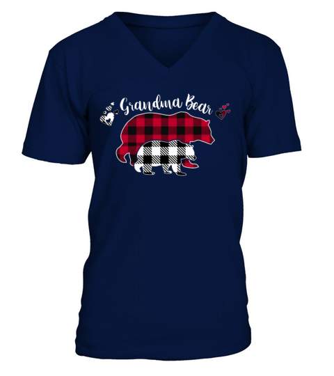 Grandma Bear V-Neck T-shirt