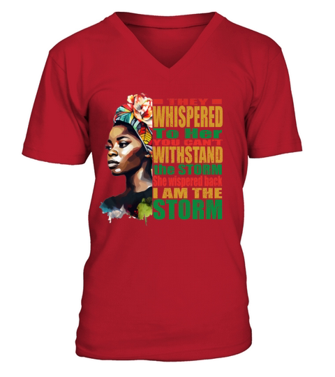 I Love My Roots Black Powerful History Month V-Neck T-shirt
