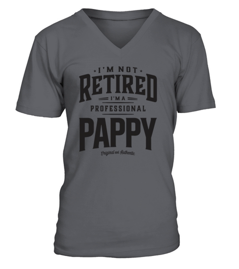 Im Not Retired Im a Professional Pappy Funny V-Neck T-shirt