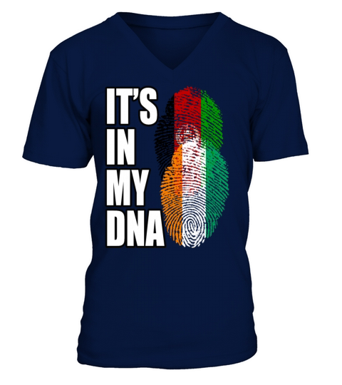 Ivorian And Afghanistan Mix Heritage DNA Flag V-Neck T-shirt